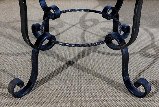  Table Basse en Marbre et Fer forgé – 1950 