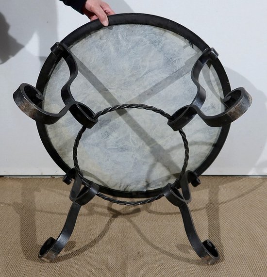  Table Basse en Marbre et Fer forgé – 1950 