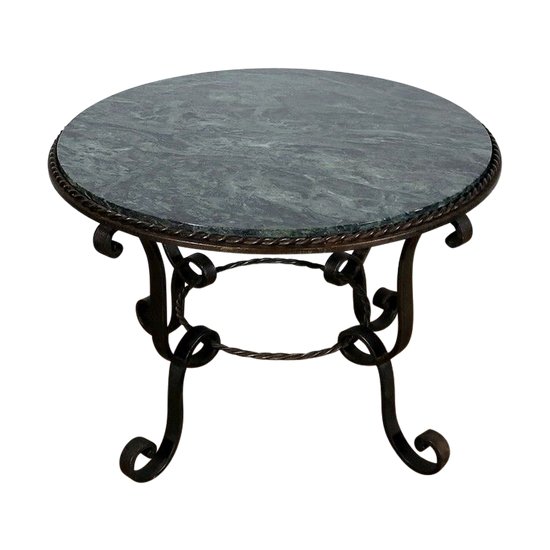  Table Basse en Marbre et Fer forgé – 1950 