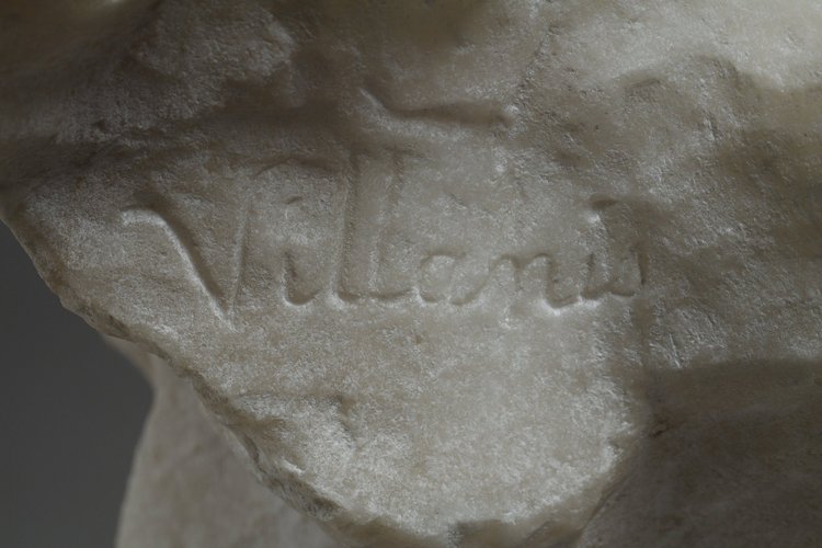 Busto in marmo della “Ragazza di Boemia” di Emmanuel Villanis