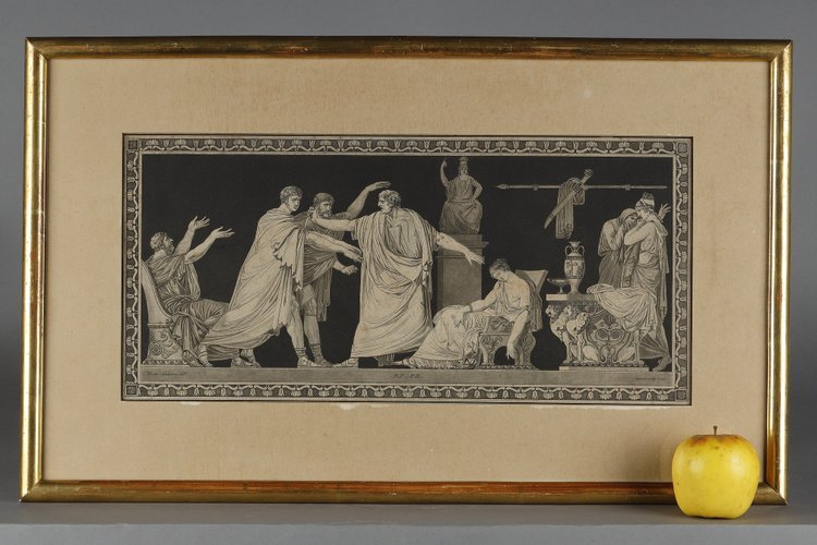 SUITE OF 5 ENGRAVINGS OF ANTIQUE SCENES AFTER MOITTE BY JANINET