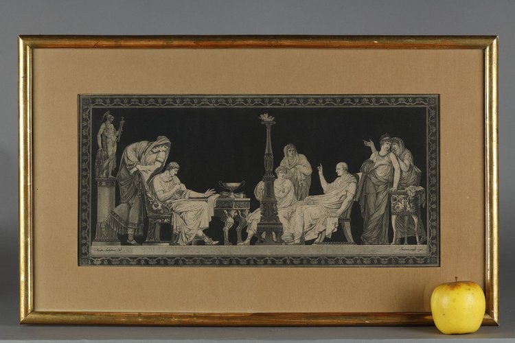 SUITE OF 5 ENGRAVINGS OF ANTIQUE SCENES AFTER MOITTE BY JANINET