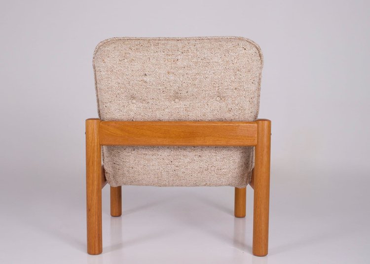 Danish armchair in teak and wool.