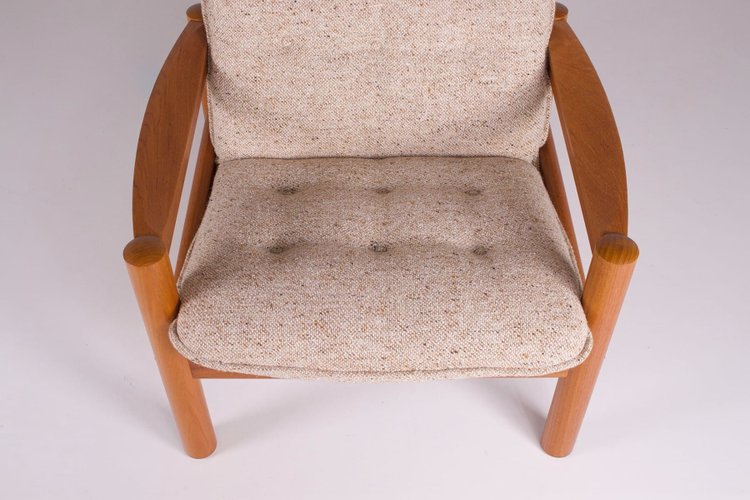 Danish armchair in teak and wool.