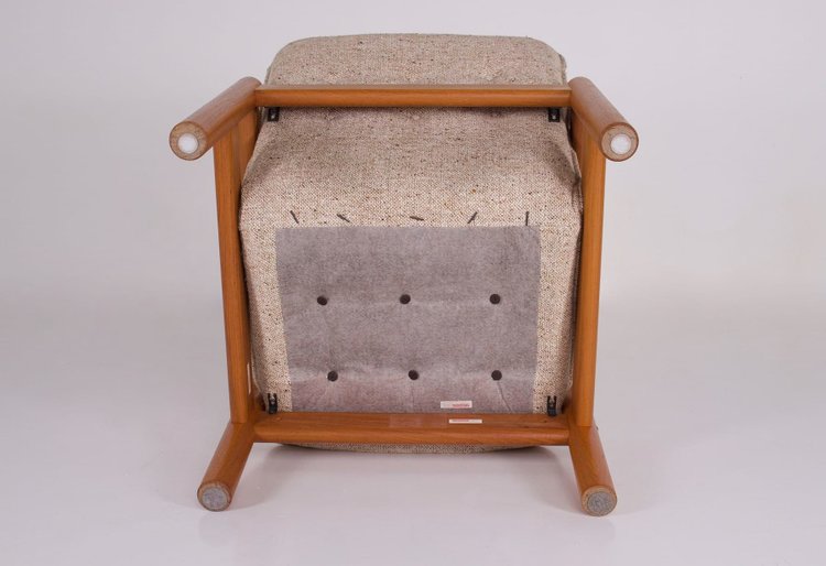 Danish armchair in teak and wool.