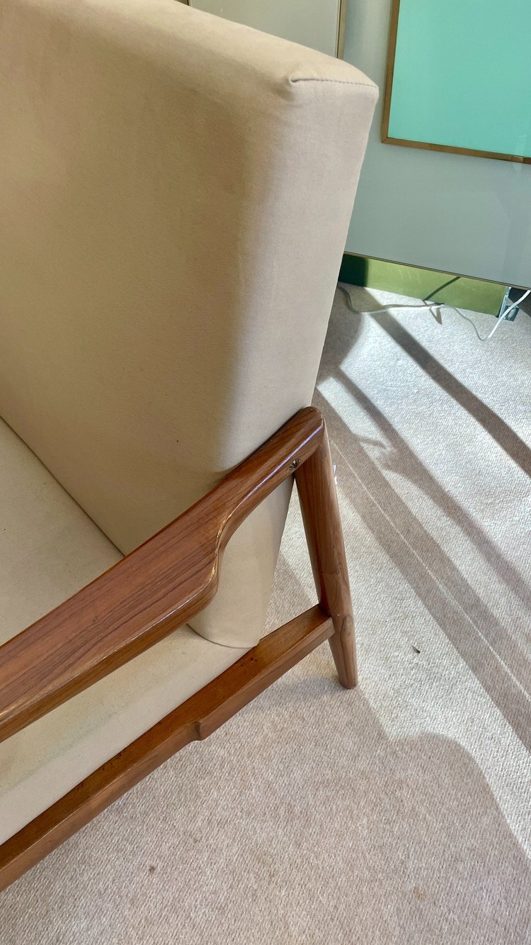 Poltrona dal design scandinavo, probabilmente Danimarca, XX secolo 