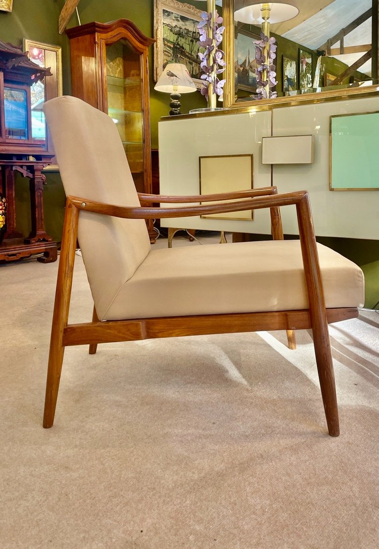 Poltrona dal design scandinavo, probabilmente Danimarca, XX secolo 