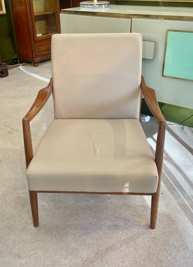 Poltrona dal design scandinavo, probabilmente Danimarca, XX secolo 