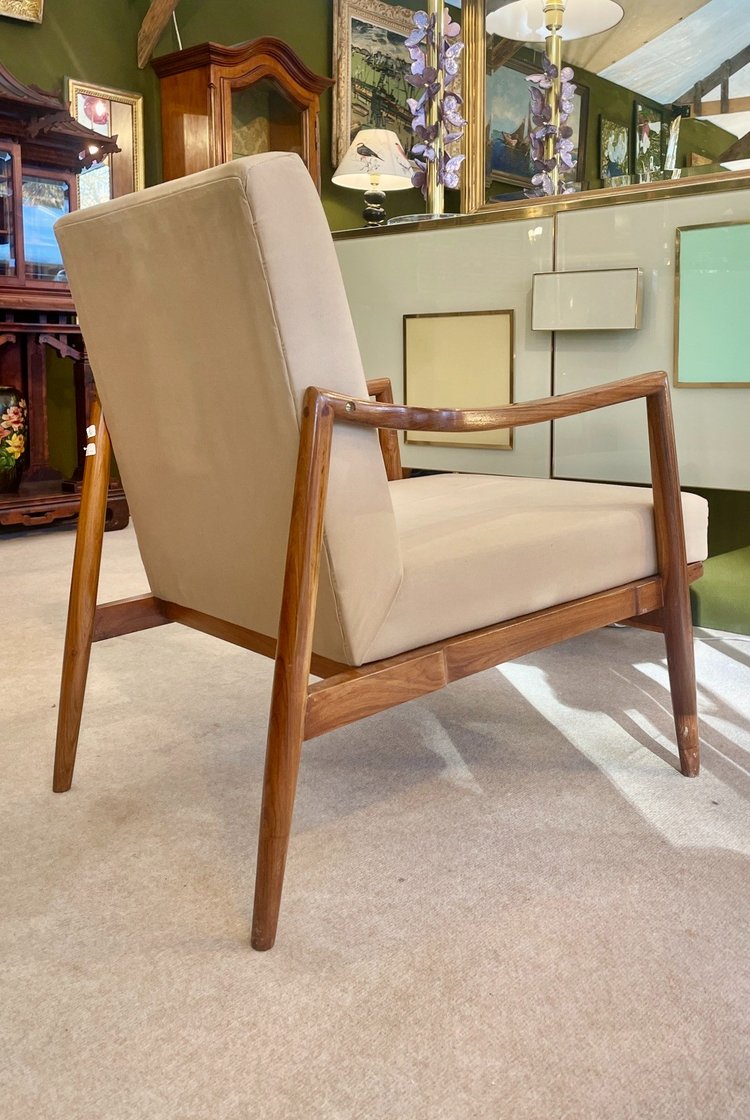 Poltrona dal design scandinavo, probabilmente Danimarca, XX secolo 