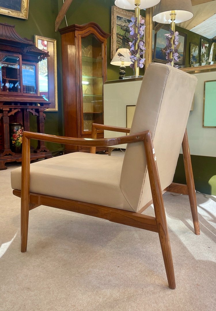 Poltrona dal design scandinavo, probabilmente Danimarca, XX secolo 