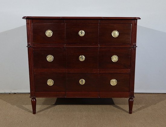  Rare Commode en Amarante massif, époque Louis XVI – XVIIIe 