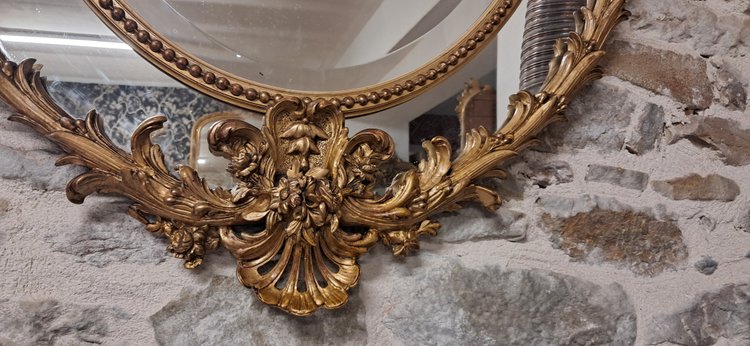 Miroir XIX parecloses oval 141 x 96