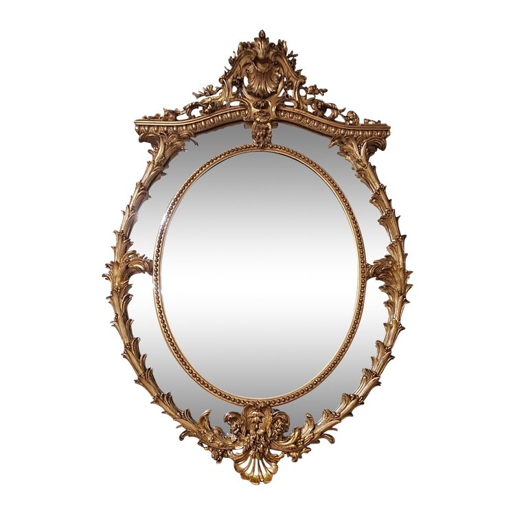 Miroir XIX parecloses oval 141 x 96