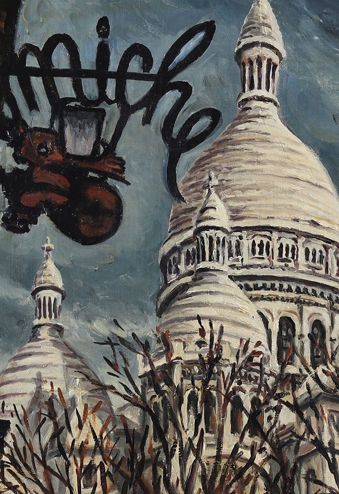 Montmartre, Paris, signiert: Rachel Favet-Scheurer, datiert: 1969, Französische Schule von Paris