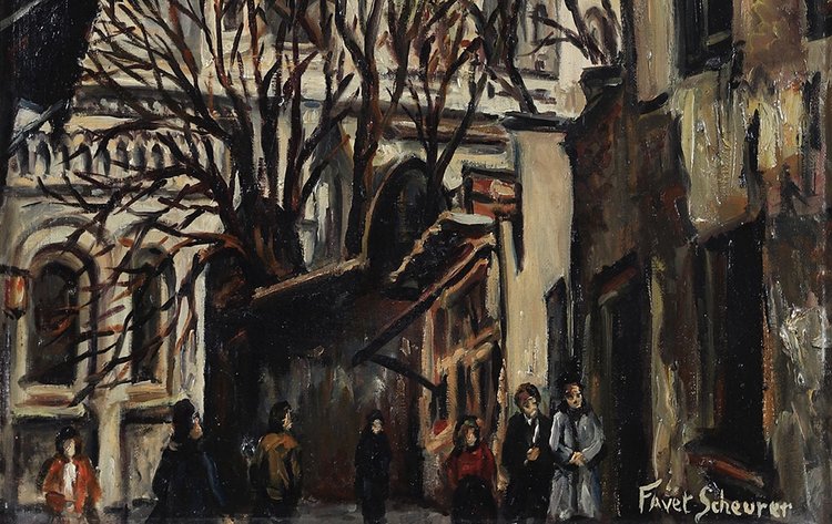 Montmartre, Paris, signiert: Rachel Favet-Scheurer, datiert: 1969, Französische Schule von Paris
