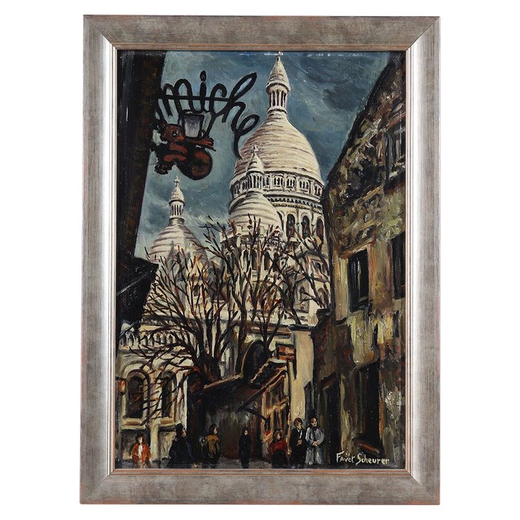 Montmartre, Paris, signiert: Rachel Favet-Scheurer, datiert: 1969, Französische Schule von Paris