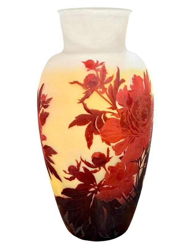 Emile Gallé Eccezionale vaso “Peonie”.