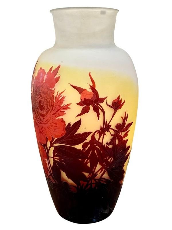 Emile Gallé Eccezionale vaso “Peonie”.