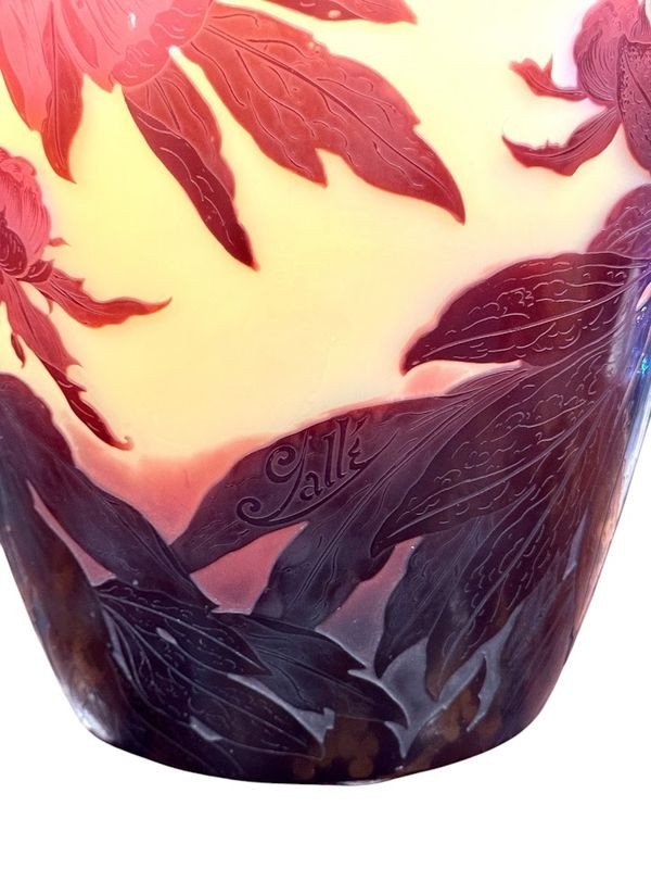 Emile Gallé Eccezionale vaso “Peonie”.