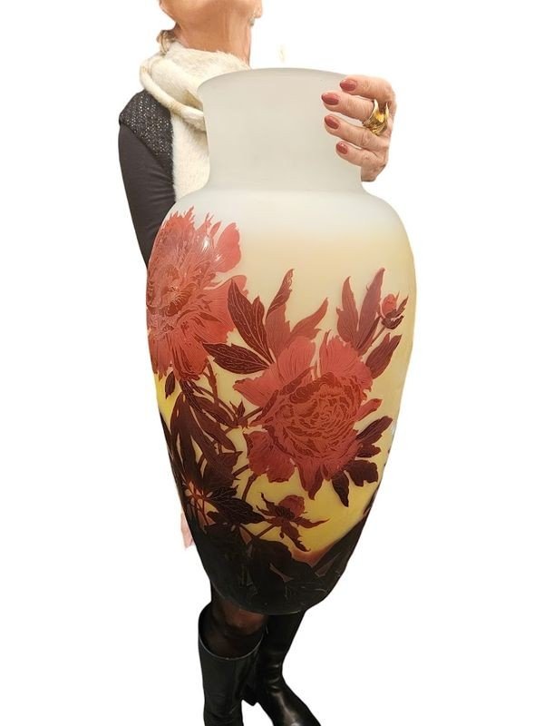 Emile Gallé Eccezionale vaso “Peonie”.