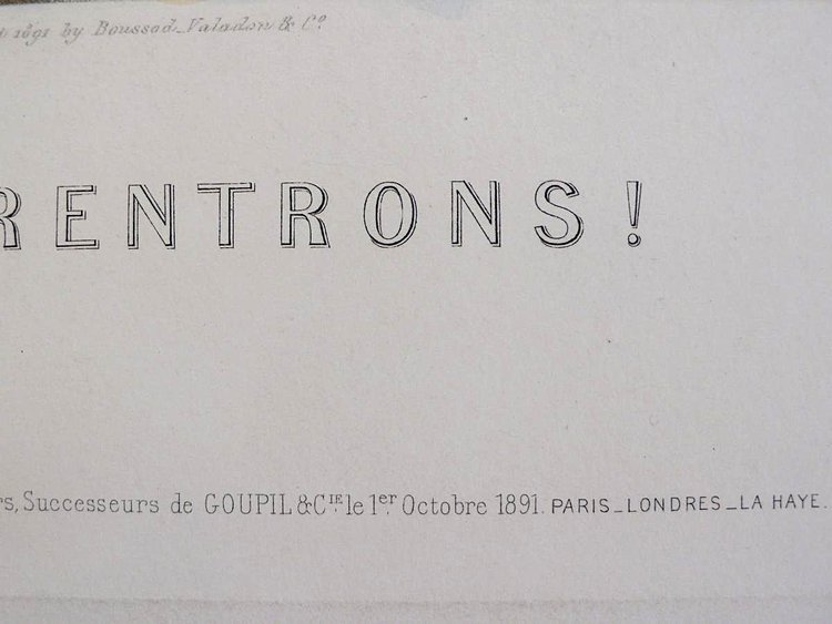 Paris Photogravure Ancienne d'Après Jean Béraud Daté 1891