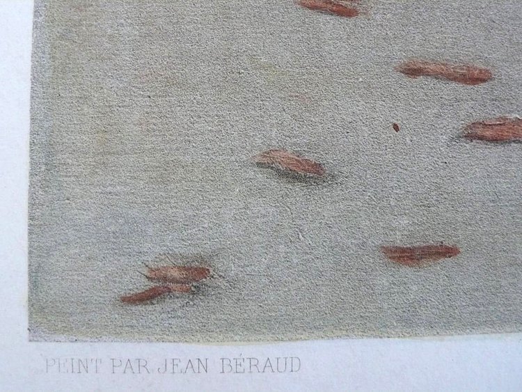 Paris Photogravure Ancienne d'Après Jean Béraud Daté 1891