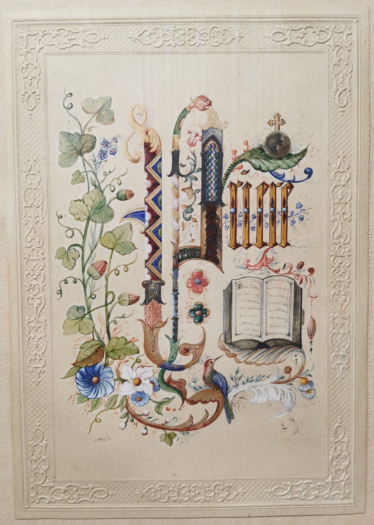 enluminure datée 1860