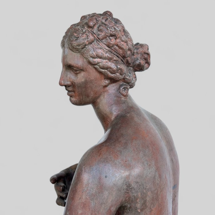 Molto Importante Venere De Medici In Terracotta Di Epoca Antica Del XIX Secolo Altezza 153 Cm
