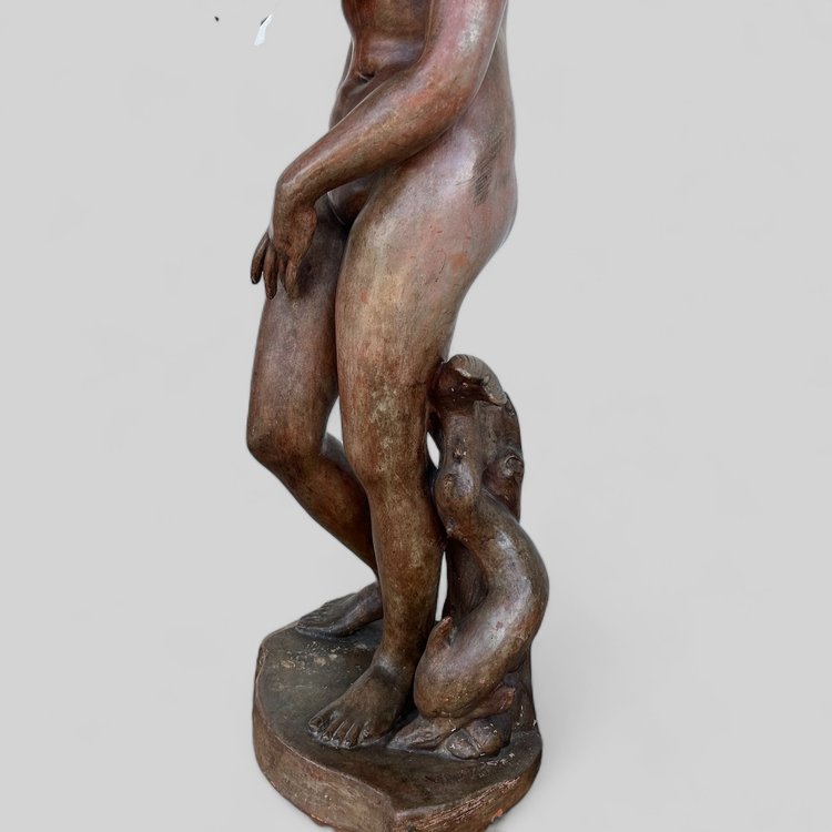 Molto Importante Venere De Medici In Terracotta Di Epoca Antica Del XIX Secolo Altezza 153 Cm