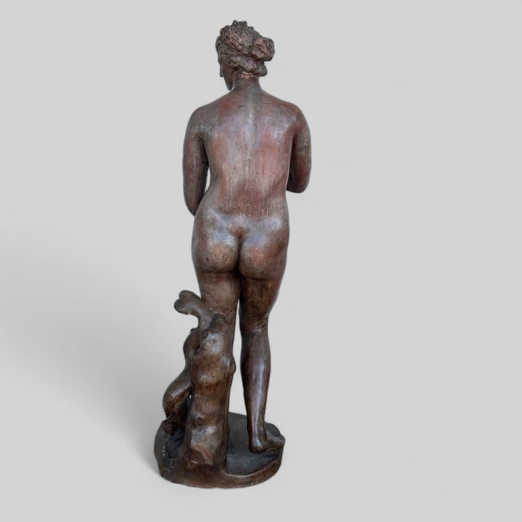 Molto Importante Venere De Medici In Terracotta Di Epoca Antica Del XIX Secolo Altezza 153 Cm
