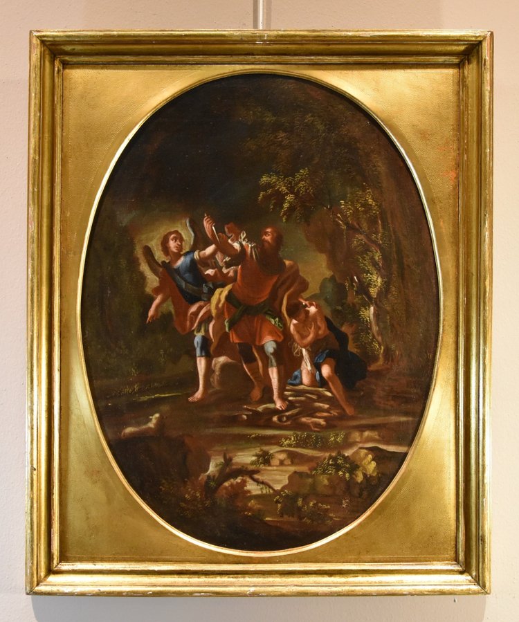  Agar e l'Angelo/ Il sacrificio di Isacco, Maestro napoletano del XVIII secolo