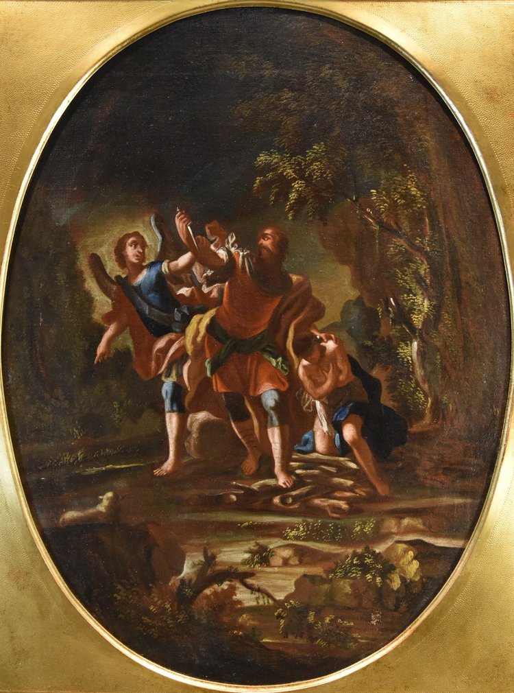  Agar e l'Angelo/ Il sacrificio di Isacco, Maestro napoletano del XVIII secolo