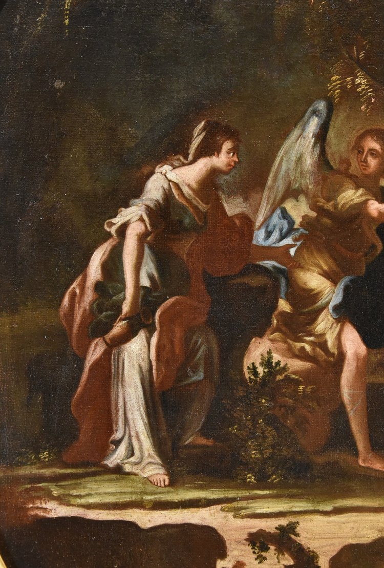  Agar e l'Angelo/ Il sacrificio di Isacco, Maestro napoletano del XVIII secolo