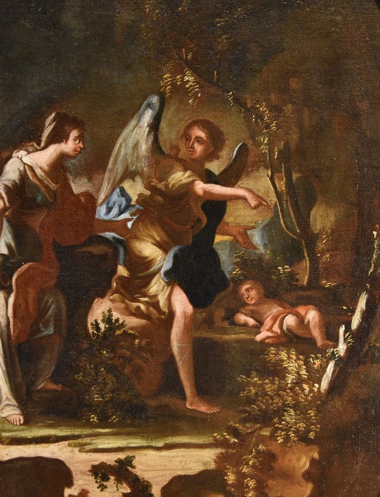  Agar e l'Angelo/ Il sacrificio di Isacco, Maestro napoletano del XVIII secolo