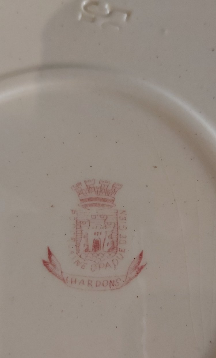 Terraglia Longchamp, servizio "Rameau" fine del XIX secolo 