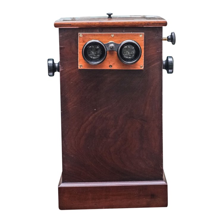 Stereoscopic terminal, 50 glass or cardboard plates, 8.5 X 17 cm