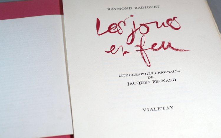 Raymond RADIGUET, " Les Joues En Feu", Curiosa