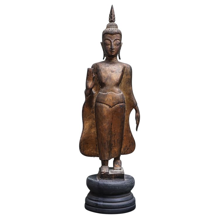 Buddha Abhaya, Thailand, Goldenes Holz
