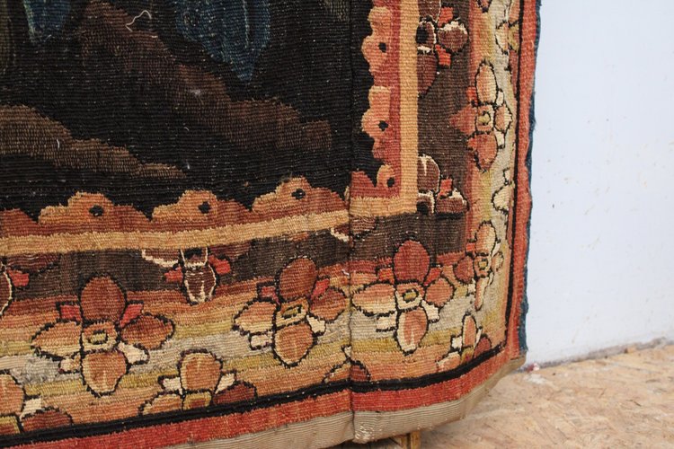  „Aubusson-Wandteppich „Exotische Landschaft mit Pfau und Pagode“ 18. Jahrhundert.“