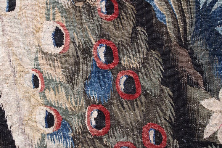  „Aubusson-Wandteppich „Exotische Landschaft mit Pfau und Pagode“ 18. Jahrhundert.“