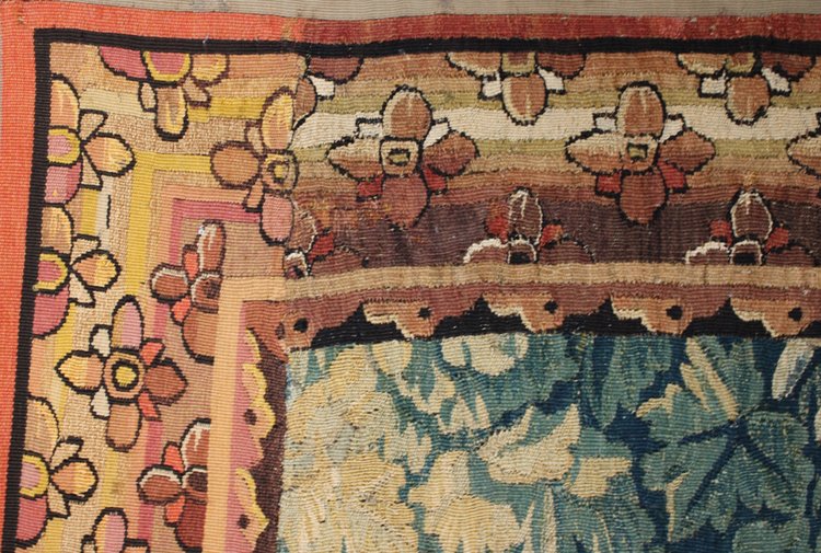  „Aubusson-Wandteppich „Exotische Landschaft mit Pfau und Pagode“ 18. Jahrhundert.“