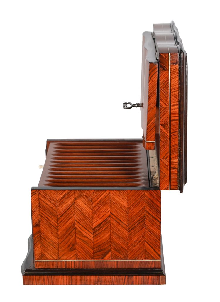 Marquetry cigar cellar from the Napoleon III period