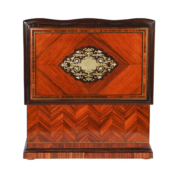 Marquetry cigar cellar from the Napoleon III period