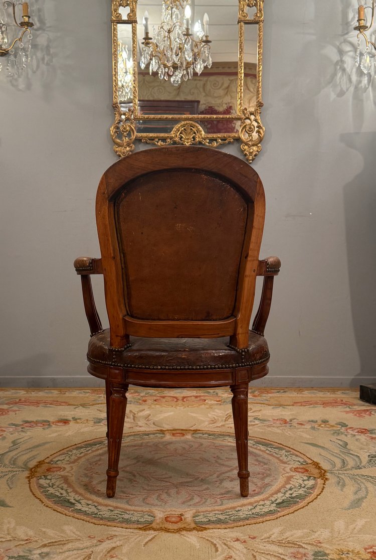Bürosessel aus Mahagoni aus der Zeit Louis XVI, ca. 1780
