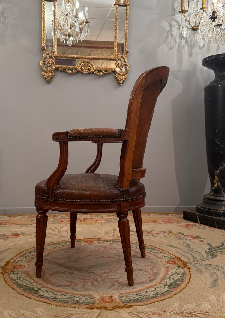 Bürosessel aus Mahagoni aus der Zeit Louis XVI, ca. 1780