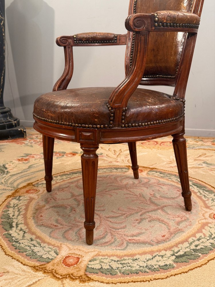 Bürosessel aus Mahagoni aus der Zeit Louis XVI, ca. 1780