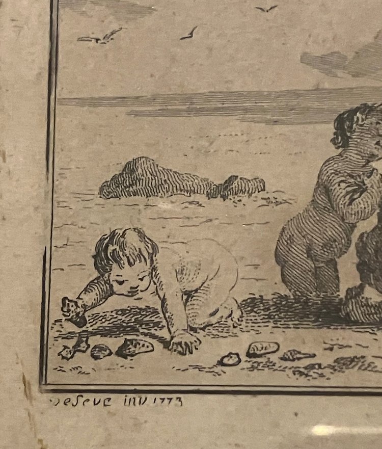 Engraving from the Louis XVI period around 1770-1780 in good general condition