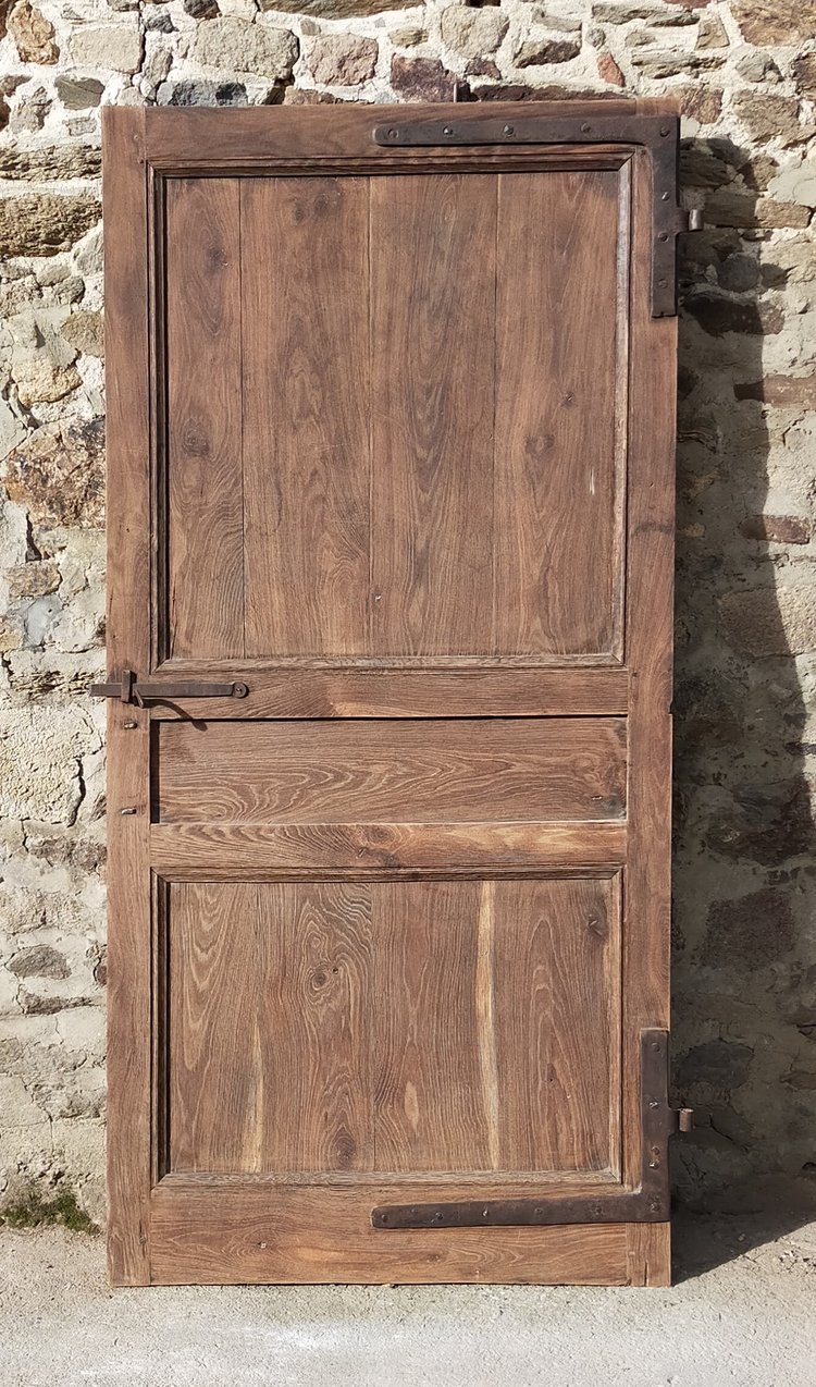 Porte Ancienne De Communication XVIIIème En Chêne XVIIIème
