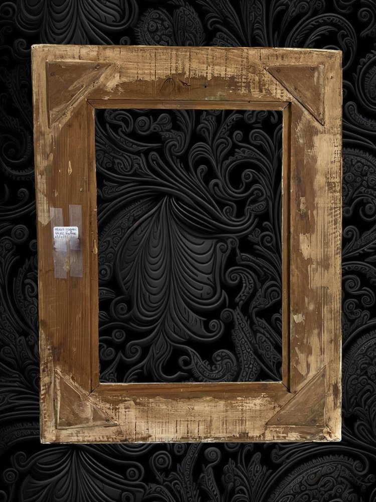 OLD MONTPARNASSE FRAME IN CARVED WOOD WITH PATINA FOR PAINTING 46 cm x 32 cm