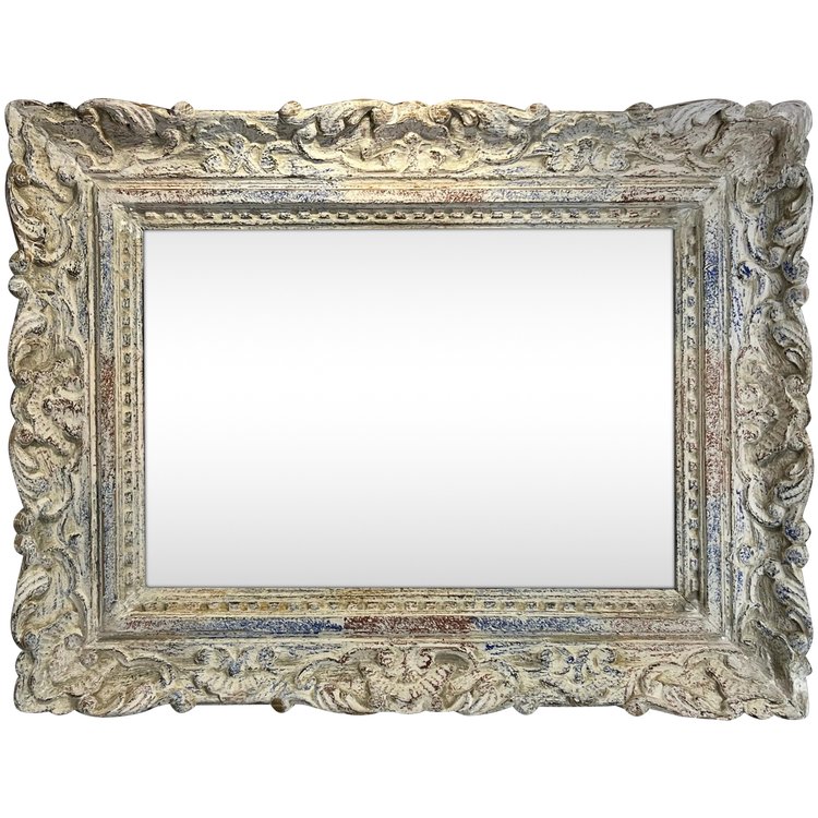 OLD MONTPARNASSE FRAME IN CARVED WOOD WITH PATINA FOR PAINTING 46 cm x 32 cm